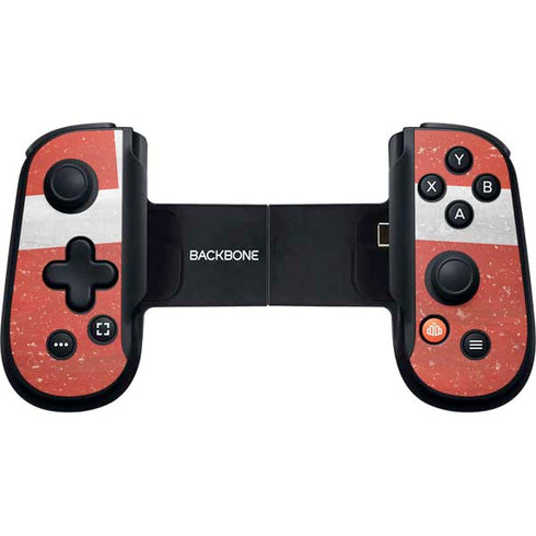 Denmark Flag Distressed Backbone One for iPhone Game Controller Skin